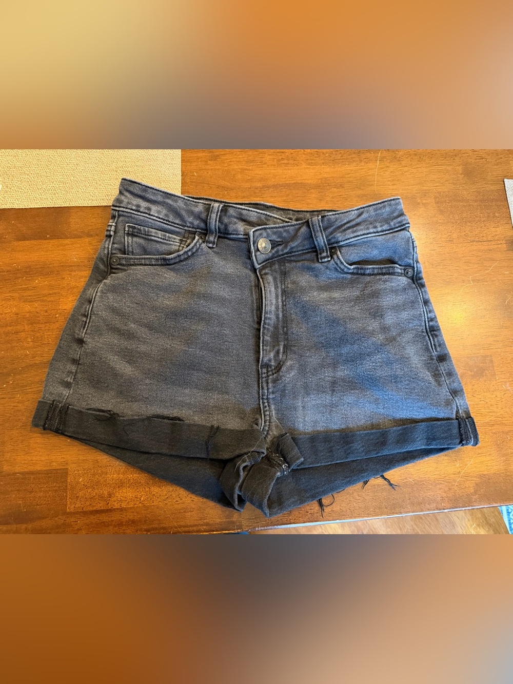 American Eagle Black Denim Shorts